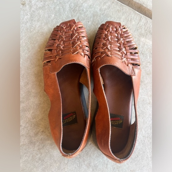 AEROSOLES Brown Woven Sandals - Picture 1 of 6